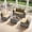 Khaki, variant on Ebello 5-Piece Modular Conversation Set, Outdoor Patio Sectional Sofa with Glass Coffee Table, Rattan Garden Furniture, GLG(Light Gray)