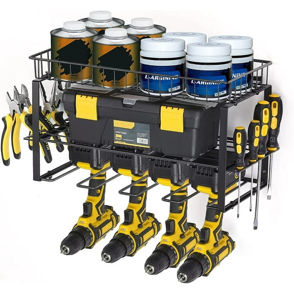 Heavy Duty Floating Tool Shelf&Organizer Wall Mounted for Handheld & Power Tools