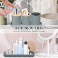 thumbnail image 4 of 9Pcs Grey Bathroom Accessories Set with Trash Can,Toilet Brush,Toothbrush Holder, Lotion Soap Dispenser, Soap Dish,Toothbrush Cup,Vanity Tray,Qtip Holder, 4 of 7