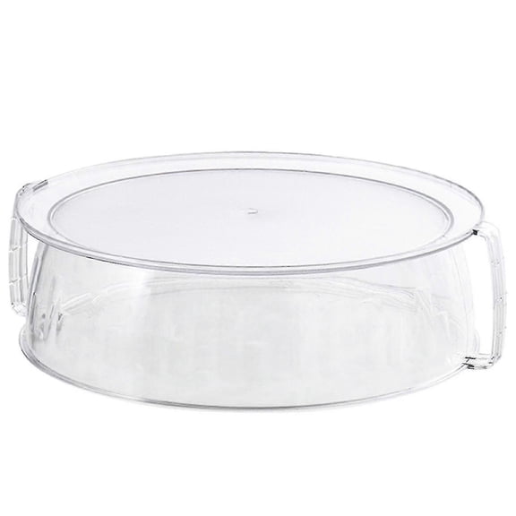 Tall Microwave Glass Plate Cover Splatter Guard Lid With Handle For Heating Pasta Warming Leftovers