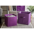 thumbnail image 3 of DII Non Woven Fabric Storage Bin Organizer Cube, Large Set, 11x11x11", Eggplant, 4 Piece, 3 of 7