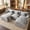 Gray, variant on Vcatnet 107" Modular Sectional Sofa Couch Chenille Cloud Couch with 2 Ottomans L Shaped Oversized Modern Minimalist Couch for Living Room, Black