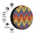 thumbnail image 6 of DouZhe Waterproof Spare Tire Cover, Aztec Zig Zag Style Prints Adjustable Wheel Covers Fit for Jeep Trailer RV SUV Car, 14 inch, 6 of 7