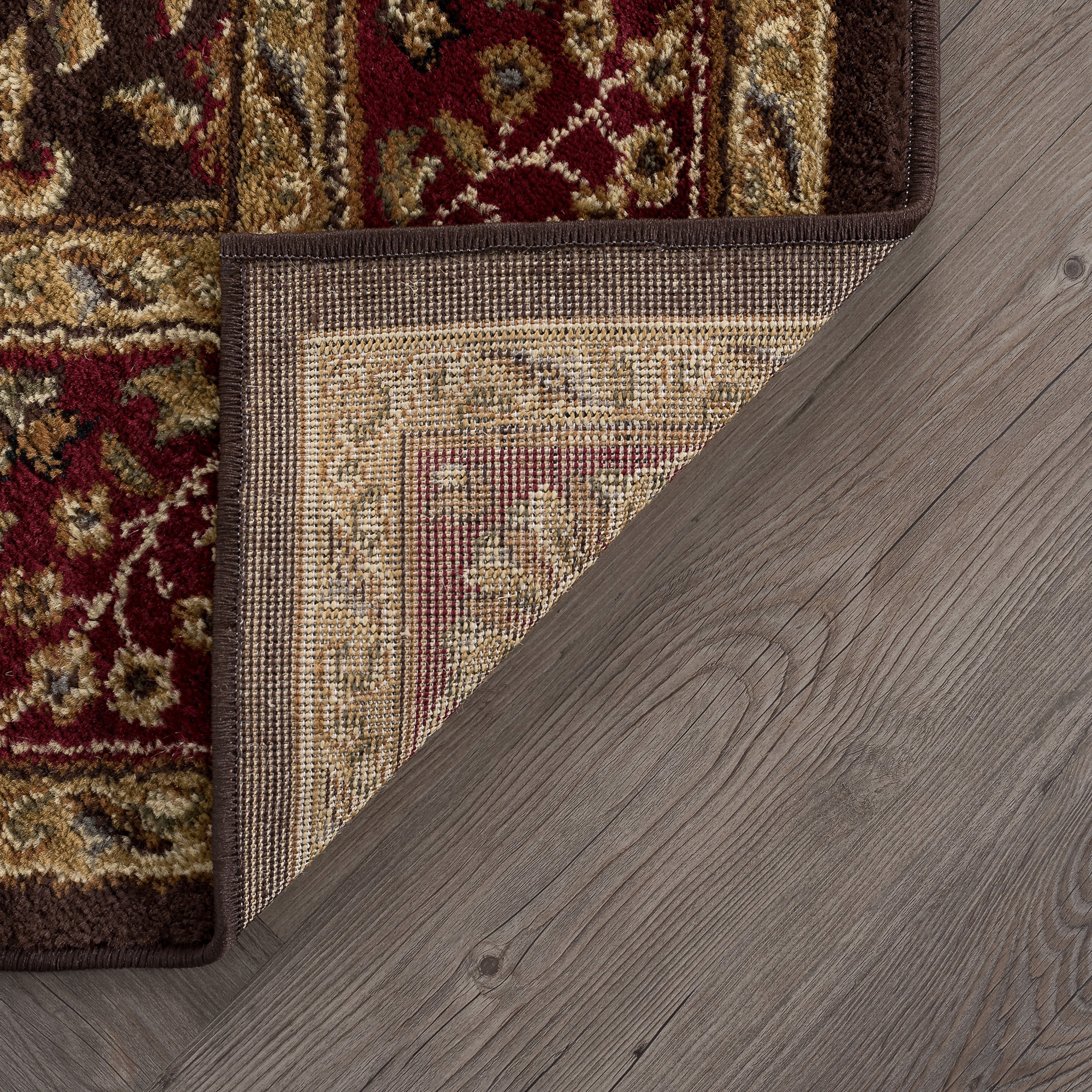 Transitional 5x7 Area Rug (5' x 7') Floral Brown, Sage Green Living Room Easy to Clean