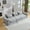 Grey, variant on 102" Modular Sectional Cloud Sofa, Folding Convertible Sofa Bed, Floor Boneless Couch, Modular Cushion Couch, for Living Room, Bedroom and Recreation Room, White