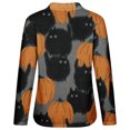 thumbnail image 5 of Moda Mujer Camiseta de manga larga Otoño Cremallera Halloween Impresión Blusa Otoño Tops Fridja czfsfas6703, 5 of 5