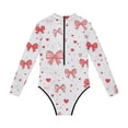 thumbnail image 5 of Girls Long Sleeve One-Piece Swimsuit 2-13 Years, Solid Color Summer Beach Swimwear Multicolor E 9-10 Years, 5 of 7