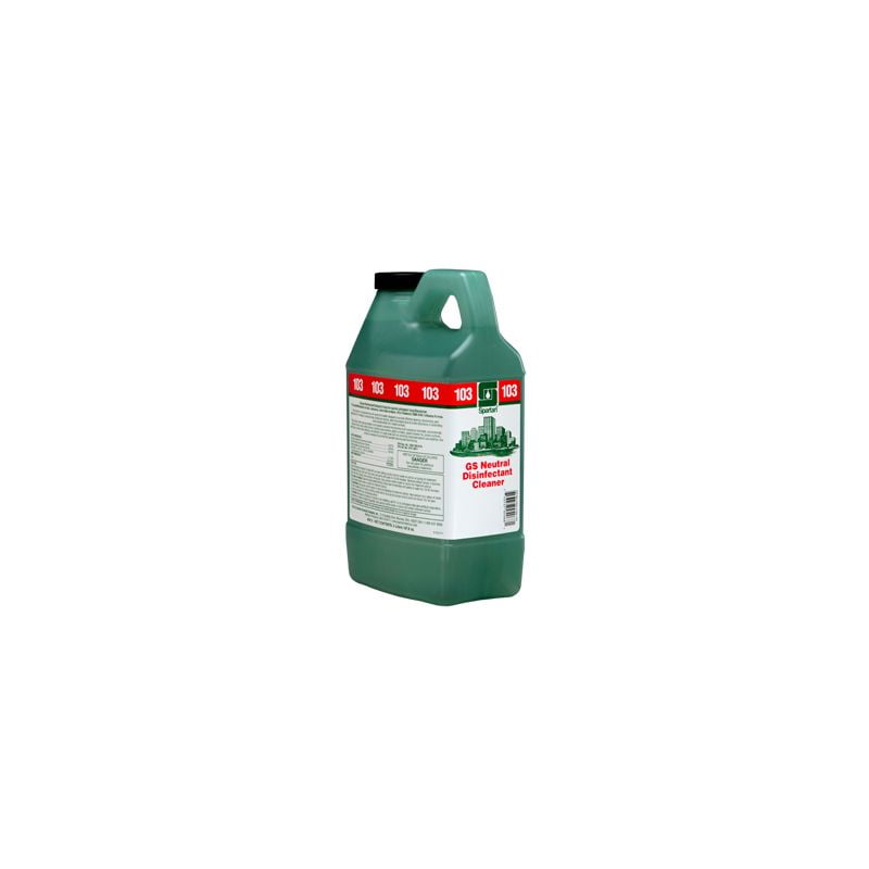 Spartan Clean on the Go Green Solutions 103 Neutral Disinfectant Cleaner, 2 Liter Bottle, 4