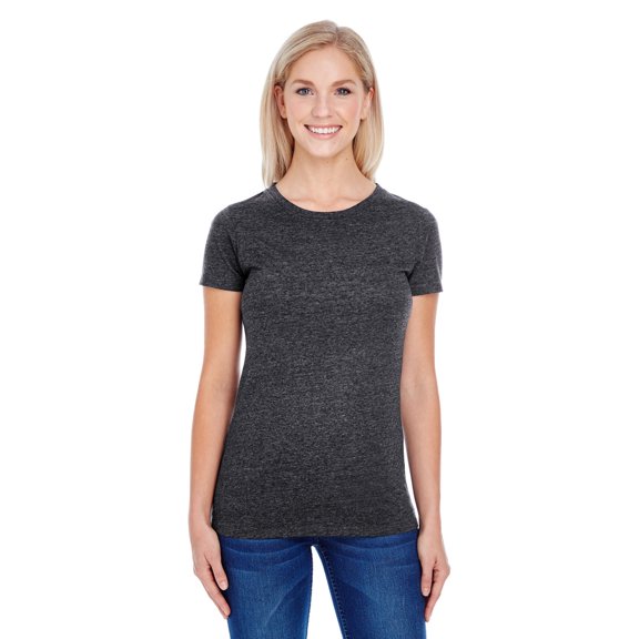 Threadfast Apparel 202A Ladies Triblend Short-Sleeve T-Shirt - Black Triblend - Large