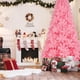 thumbnail image 5 of Árbol de Navidad KTKDE rosa de 7.5 pies con 1450 puntas de rama y LED, 5 of 8