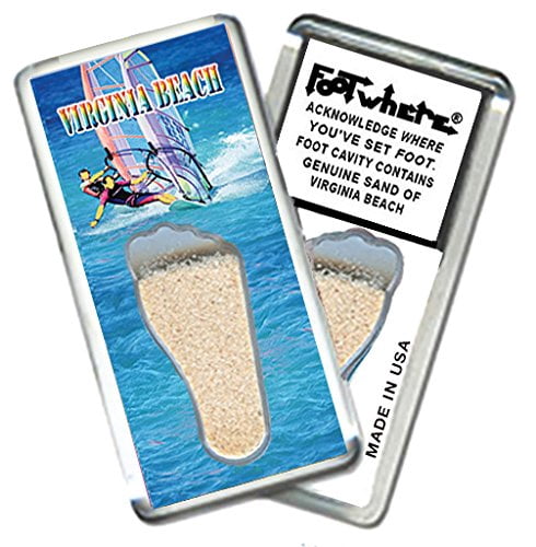 Virginia Beach FootWhere Souvenir Fridge Magnets. (VB200 - Assorted)