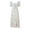 Light Blue, variant on Casual Women's Summer Short Sleeve Square Neck Split Tennis Midi Dress for Everyday Wear Beige M