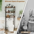 thumbnail image 7 of Canddidliike Over The Toilet Storage Rack with Hooks and Adjustable Bottom Bar-Gray, Bathroom Storage Cabinet, 7 of 7