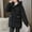 Black, variant on Women's Hooded Casual Jacket, Women Long Sleeve Coat, Women's Solid Color Padded Coat Warm Outerwear Comfortable Soft Jacket for Ladies Black, M