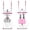 Pink, variant on 2-in-1 Stair Stepper and Ab Workout Machine, Foldable Cardio Stepper for Home Gym, Smooth Rollers, 300 lbs Capacity