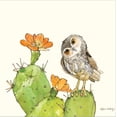 thumbnail image 2 of Art.com Prickly Pear and Elf Owl Stretched Canvas Print Wall Art by Robbin Rawlings, 24" x 24", 2 of 4