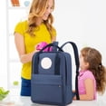 thumbnail image 3 of YIMWNYI Large Size Backpack, Lightweight Canvas Travel Backpack with Multiple Pockets, Adjustable Padded Shoulder Straps, Stylish and Durable, Ideal for Everyday Use, Work, and Travel, 3 of 5