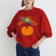 thumbnail image 2 of Señoras moda Halloween divertido gato melón estampado cuello redondo espesar sudadera manga larga Top Fridja  fjkfkj5937, 2 of 6