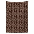 thumbnail image 2 of Brown Paisley Tablecloth, Continuous Tattoo Oriental Motifs Dark Tones Illustration, Rectangle Satin Table Cover Accent for Dining Room and Kitchen, 52" X 70", Chestnut Brown Eggshell, by Ambesonne, 2 of 2