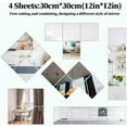 thumbnail image 2 of 4 Pack Self Adhesive Acrylic Mirror Tiles,12X12 Ih Unbreakable Mirror Tiles,Squares Flexible Mirror Wall Stickers Sheets,Frameless High Definition Mirror for Home Wall Gym Door DIY Decor, 2 of 5
