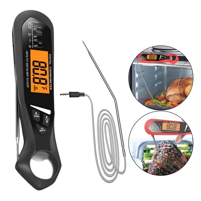 Termómetro Calibración y sonda plegable Diseño de sonda dual Termómetro de alimentos para Soledad Termómetro de carne