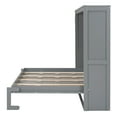 thumbnail image 6 of JERFIT Full Size grey folding bed, with its mattress support featuring flexible slats, follows the body's curves and is a space-saving hidden bed, 6 of 9