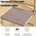 thumbnail image 4 of Cojín de silla de lino y algodón con lazos | Almohadilla antideslizante para asiento de comedor | Almohadilla lavable para silla, ideal para uso en interiores, hogar, cocina u oficina., 4 of 6