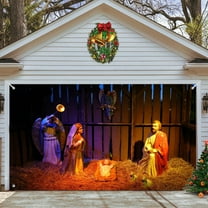 Hwkond Christmas Ornaments Poster Of Christmas Cover Garage Door, Wall Murals, Winter,outdoor, Large Door Decoration For Interior And Exterior Decoration Of Christmas