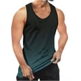 thumbnail image 4 of Tank Tops for Men Summer Sleeveless Gradient Muscle Basic T Shirts Workout Gym Bodybuilding Undershirts, 4 of 5