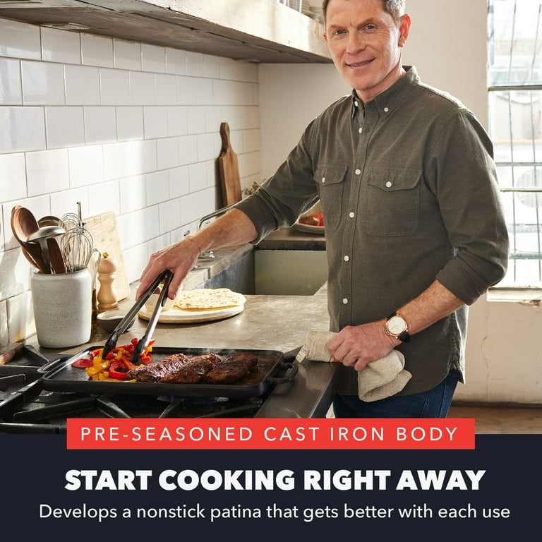 GreenPan Bobby Flay 11" x 16.5" Reversible Cast Iron Grill/Griddle photo 2