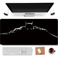 thumbnail image 1 of .x BAT Shadow Rubber Stitched Edges Extended Large Gaming Mouse Pad Office Keyboard Mouse Mat, 1 of 6
