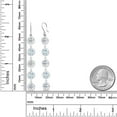 thumbnail image 2 of Gem Stone King 8.40 Ct Round White Topaz Sky Blue Aquamarine 925 Sterling Silver Earrings, 2 of 2