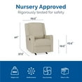 Baby Relax Robyn 2in1 Nursery Rocker Recliner, Beige Linen