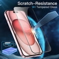 thumbnail image 5 of JETech Full Coverage Screen Protector for iPhone 15 6.1-Inch, 10-Second Super Easy Installation with One-Step Alignment Tray, Bubble-Free Tempered Glass Film, HD Clear, 2-Pack, 5 of 7