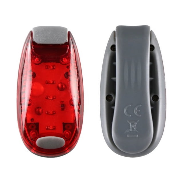 Paquete de 2 luces de seguridad LED USB: la brillante luz trasera para bicicleta funciona perfectamente como luz para corredores, mascotas, luz estroboscópica para bicicleta o clip trasero (rojo).