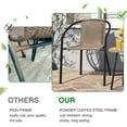 thumbnail image 5 of QRKD Outdoor Chairs Set of 4 Patio Chairs, Outdoor Dining Chairs - Stackable Wicker Rattan Chairs with Metal Frame for Balcony, Deck, Bistro, Backyard, Porch (4 Pack, Brown), 5 of 8