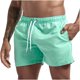 thumbnail image 1 of Hombres Pantalones de tres puntos transpirables sólidos Pantalones cortos de playa Pantalones cortos deportivos Pantalones elásticos con cordones Pompotops  oipoqjl40466, 1 of 8