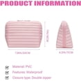 thumbnail image 4 of Travel Makeup Bag, Fold Down Cosmetic Case with Brush Organizer, Large Capacity Water-Resistant PU Leather Toiletry Bag for Women, Portable Makeup Organizer for Travel, 4 of 6