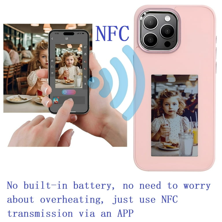 DIY E-Ink Phone Case for iPhone Operation Smart Photo Rear Projection  Customiza Phone Case Instantly Display Photos On The Ink Screen Back Cover  Personalize Your Phone case - Walmart.com
