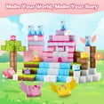 thumbnail image 4 of RaceGT 100PCS Magnetic Blocks, Magnetic Building Cubes for Girls Boys, STEM Creative Educational Toys for Kids 3 4 5+ Years Old, Magnet Tiles Set, Montessori Stacking Toy, Toddlers Gifts Pink Castle, 4 of 9