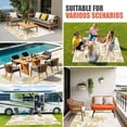 thumbnail image 5 of Outdoor Rug 3x5 ft Yellow Tortoise Palm Tree Outdoor Large Area Rug Non Slip Rubber Tropical Plants Front Door Mat RV Rug Camping Carpet Patio Outdoor Rugs for Backyard Balcony Deck Porch Indoor, 5 of 9