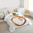 thumbnail image 3 of Homewish Boho Gecko Print Bedding Comforter Set,Vintage Bohemain Pattern Twin Comforter Sets,White Gray Orange Bedding Set For Boys Kids,Ultra Soft Home Decor Reversible,2pcs, 3 of 8