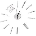 thumbnail image 6 of TAILTOSS 1Pack Minimalist Living Room Wall Clock Silver Metal Acrylic Square Silent Movement For Home Decor 19.7x19.7in, 6 of 7