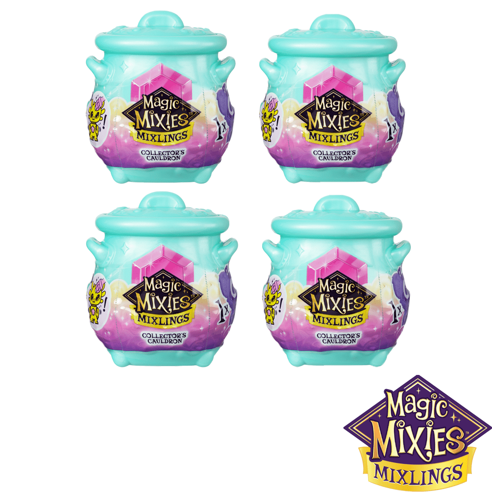 Magic Mixies Mixlings Collector's Cauldron 4 Pack, Magic Wand Reveals