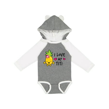 

Inktastic I Love My Titi with Pineapple Gift Baby Girl Long Sleeve Bodysuit