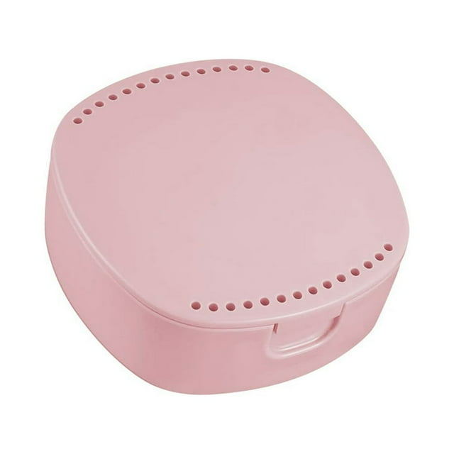 Orthodontic Retainer Box Good Sealing Breathable with Mirror Retainer Case Dental Mouthguard Case Holder for Adult