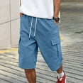 thumbnail image 6 of Men's Cargo Shorts Outdoor Work Pants With Multiple Pockets Summer Casual Comfortable Lightweight Breathable, 6 of 9