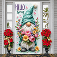 thumbnail image 5 of Green Polka Dot Spring Banner White Bearded Spring Display Pink Peony Yellow Daisy Floral Backdrop for Spring Party Garden Decoration Outdoor Event, 5 of 9
