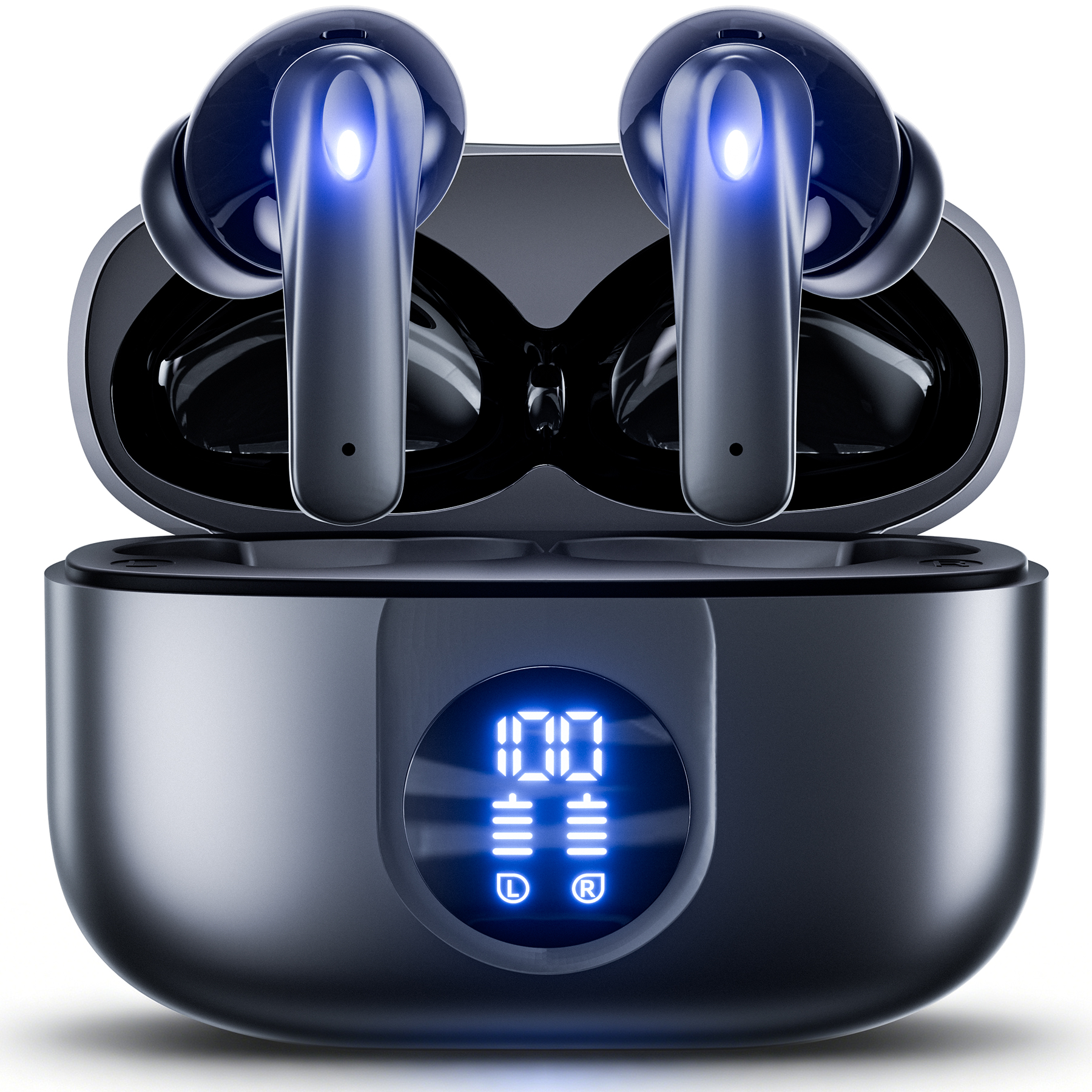 VEAT00L P91 Wireless Earbuds, Bluetooth 5.4, Black