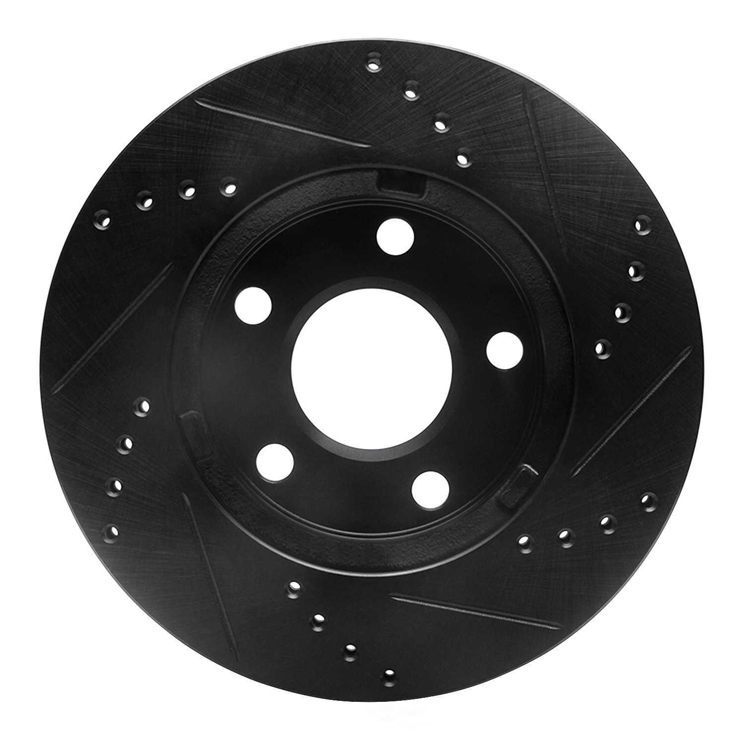 Dynamic Friction Company 633-47028L DFC Brake Rotor - Drilled And Slotted - Black